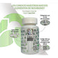 Drug bottle with security features highlighted on a white background