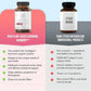 Comparison of 'New Plant-Based Hormone Harmony' with 'Other Brand' products on a gradient background.