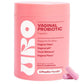 Pink container of vaginal probiotic capsules with 'O'Pro' branding on a white background