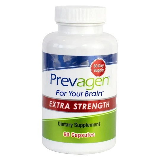 Prevagen Extra Strength brain support supplement bottle with 60 capsules for memory and cognitive health support