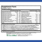 Supplement facts label for a BacoMind product with detailed nutritional information.