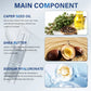 Product description card with caper seed oil, shea butter, and sodium hyaluronate as main components.