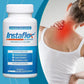 Instaflex Advanced joint support supplement bottle with a person experiencing shoulder pain.