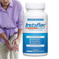 Instaflex Advanced joint support supplement bottle with a person holding their knee.
