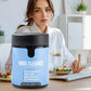 Woman sitting at a desk with a 'INNO CLEANSE' supplement container in front of her.